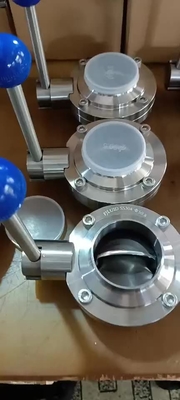 Le prix usine a adapté le papillon aux besoins du client sanitaire Valv d'acier inoxydable de vanne papillon de poignée de vanne papillon