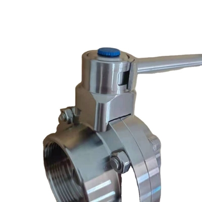 Manuel adapté aux besoins du client de prix usine 	Valve pneumatique d'acier inoxydable de la vanne papillon DN32 DN40 DN50 DN65 SS304&316