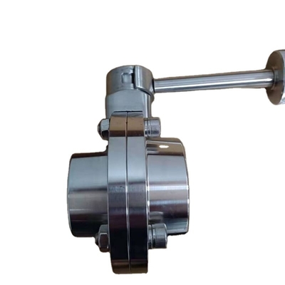 Le prix usine a adapté la vanne papillon aux besoins du client soudée manuelle, valve d'acier inoxydable de DN10 DN15 DN20 DN25 SS304&316