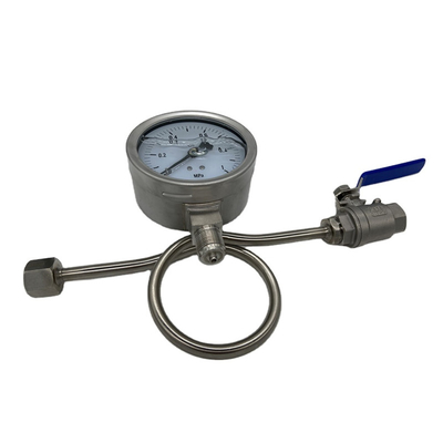 Indicateur de pression adapté aux besoins du client de réservoir de bière/vin de prix usine, montage de réservoir d'acier inoxydable de DN10 DN15 SS304&316